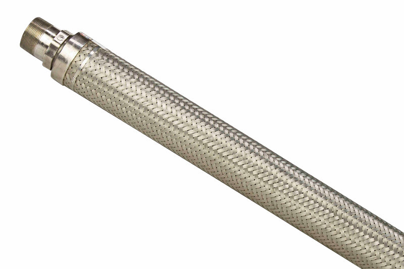 Larson 16" Hazardous Location Stainless Steel Flex Coupling - C1D1, C2D1 - 1/2" NPT Male/Male - ATEX/IECEx