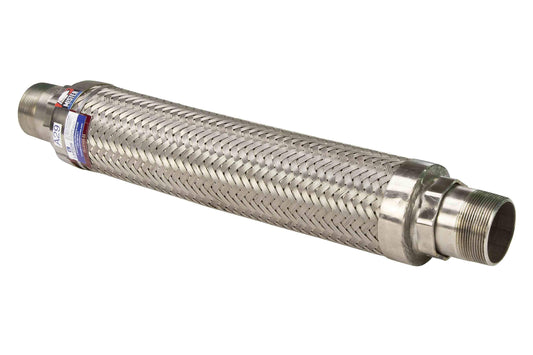 Larson 14" Hazardous Location Stainless Steel Flex Coupling - C1D1, C2D1 - 2" NPT Male/Male - ATEX/IECEx