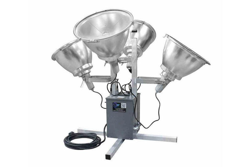 6000W Portable Floodlight System - 600V 1PH - (4) Metal Halide Lights - 575,000 lms - Pickeye