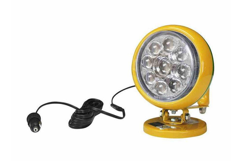 30W LED John Deere/GB Packers Spotlight w/ Handle - 3.25" Magnetic Base - 600' Beam