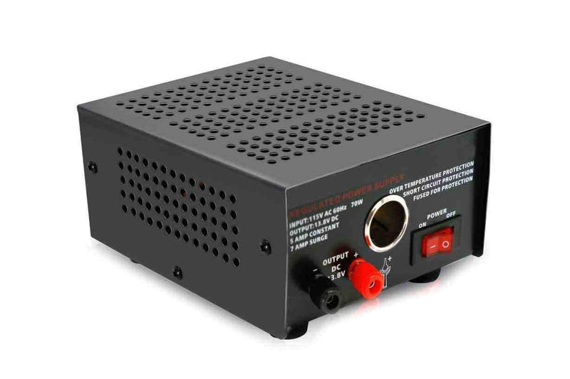 Larson 70W Power Supply - 115V AC to 12V DC - 5A Constant/7A Surge - Screw Terminal Connectors