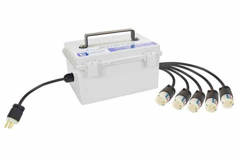 5 Plug Multiport AC to DC Step Down Transformer - Converts 120-277V AC to 24V DC - 25 Amps