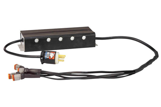 4 Plug Multiport AC to DC transformer converts 120-277 volt AC to 12/24 Volts DC - 25 Amp Max