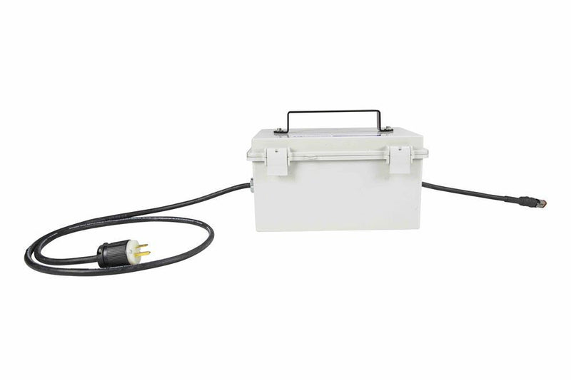 Waterproof Transformer Converts 120V-277V AC to 12/24 Volts DC - 25 Amps - Straight Blade Wall Plug