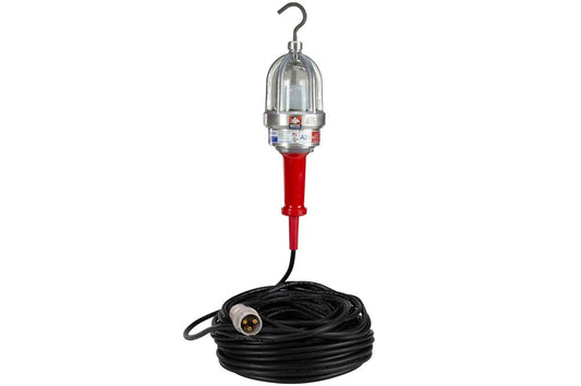 Explosion Proof LED Drop Light / Trouble Light -10 Watt LED - 100' Cord - Pin/Sleeve EXP Plug