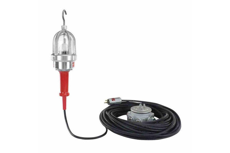 Explosion Proof 10 Watt LED Drop Light - Class I Div I - Inline Stepdown Transformer - 100' Cord