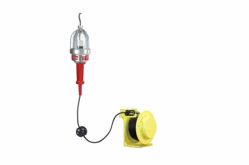 Explosion Proof LED Drop Light & Reel - Class I, Div. I - 15 Watt LED - 200' 16/3 SOOW Cord - 2250 Lumen