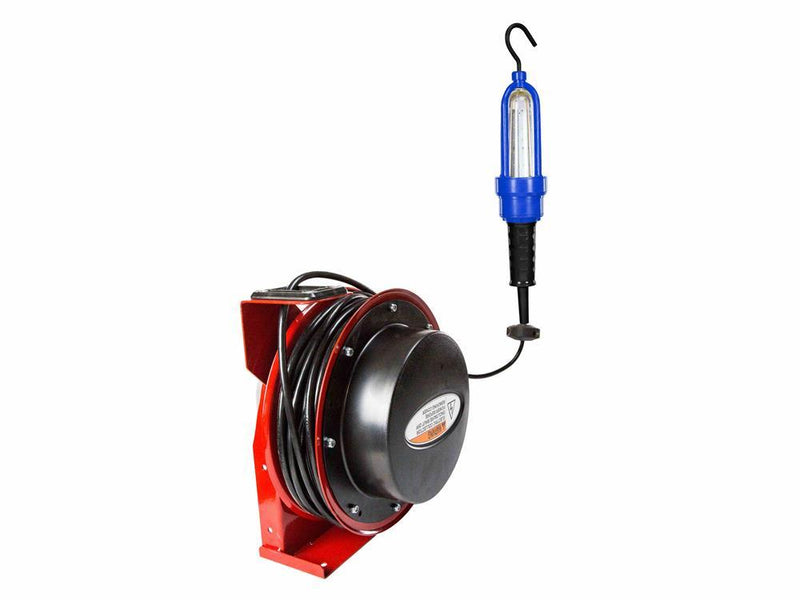 15W Explosion Proof LED Drop Light - 2,400 Lumens - 120-277V AC - Frosted Lens - 50' Cord Reel