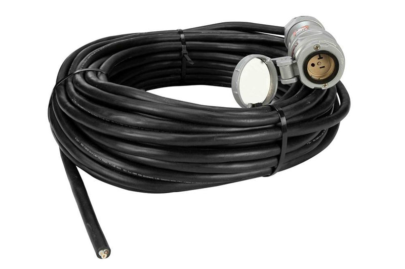 Explosion Proof Connector Outlet - 20 Amp Rated - Locking Cap - 125V or 250V - 100' 12/3 SOOW w/ Blunt Cut End
