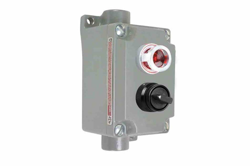 Explosion Proof Switch - Class I, II, III - (1) Red Pilot Light, (1) 2-Pos Switch - NEMA Rated