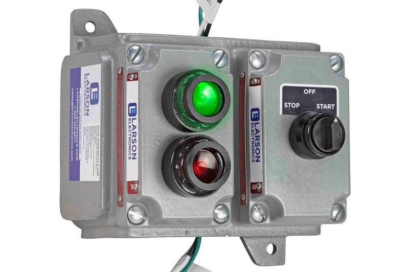 Explosion Proof Control Station - C1D1, C2D1 - Red & Green Pilot Indicator Lights - 2-Pos Switch