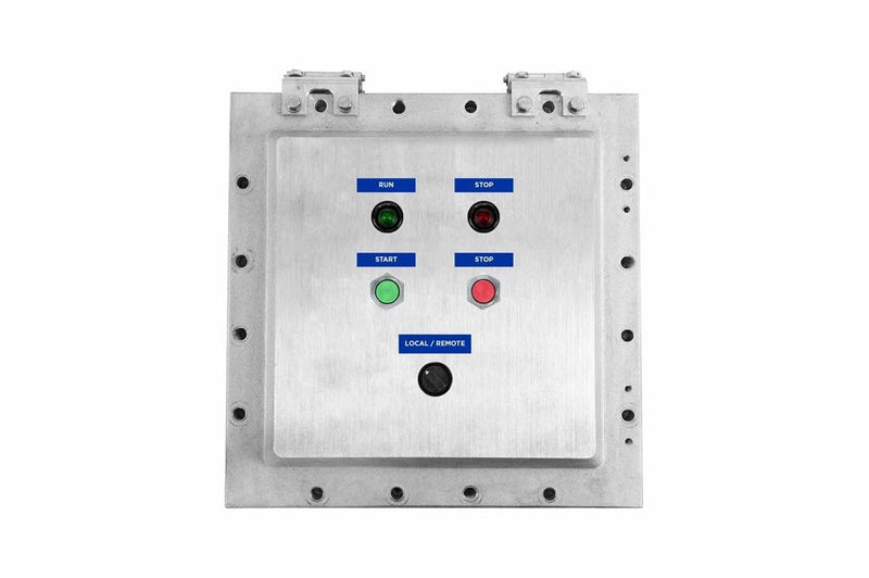 Explosion Proof Control Station - C1D1/C2D1 - (2) LED Pilot Lights, (2) PBs, (1) 2-Pos Switch - (2) Hubs