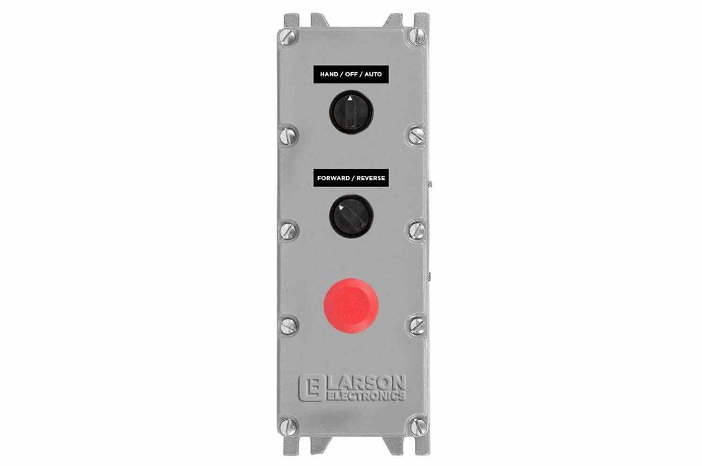 Explosion Proof Control Station - C1D1 - (1) 3-pos HOA Switch, (1) 2-pos Switch, (1) E-stop - 3/4" NPT