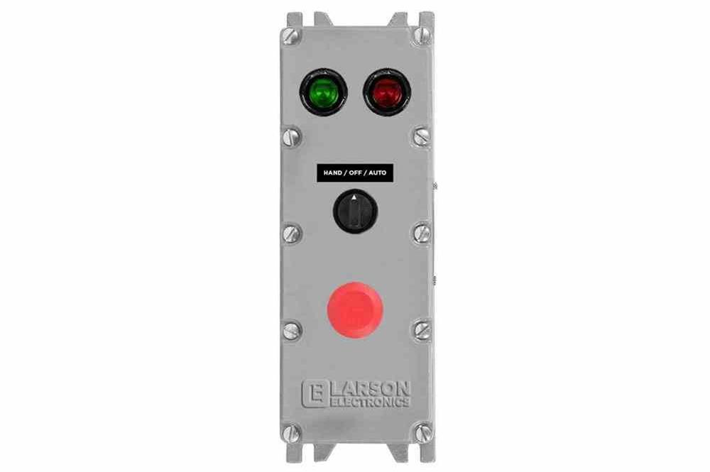 Explosion Proof Control Station - C1D1 - (1) 3-pos HOA Switch, (1) E-stop, (2) PLs - 3/4" NPT