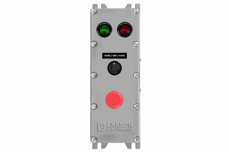 Explosion Proof Control Station - C1D1 - (1) 3-pos HOA Switch, (1) E-stop, (2) PLs - 3/4" NPT