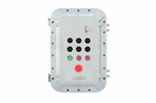 Explosion Proof Control Station - C1D1/C2D1 - (2) PBs , (1) E-stop, (1) 3-Pos Switch, (2) LED Pilot Lights