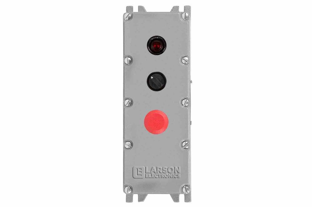 Explosion Proof Control Station - Class I, II, III - E-stop PB, 2-Pos Switch, Pilot Light