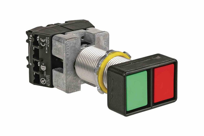 10A Explosion Proof Double Push Button - Class I, II, III - Maintained Contact, Green/Red - NEMA Rated