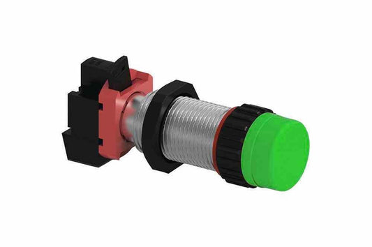 12mA Explosion Proof LED Pilot Light - Class I, II, III - 120V AC/DC, Extended Barrel - Green - TB - N4X