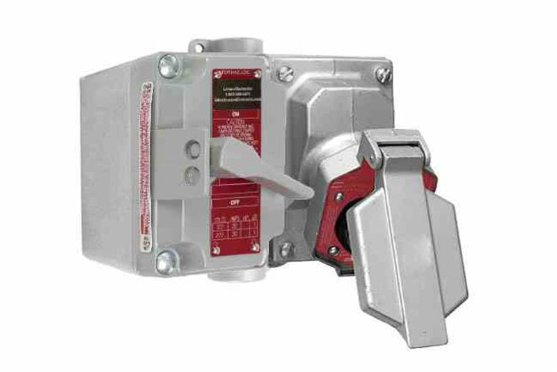 Explosion Proof Outlet with On/Off Tumbler Switch - 20 Amp Rated - Double Gang