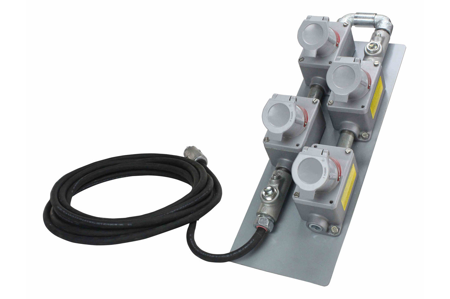 Larson Explosion Proof 700' SOOW Extension Cord - 10A Service - 10/4 SOOW - (6) Outlets 100' Spacing - 3P4W