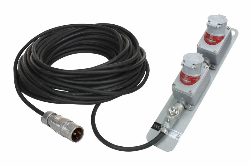 Larson Explosion Proof Extension Cord - 50' 12/3 SOOW Cord - 20 Amp Service - (2) EXP Receptacles