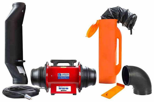 Explosion Proof Electric Inline Axial Fan - 100ft Cord - 15' Conductive Duct - 1/3 HP Engine - C1D1