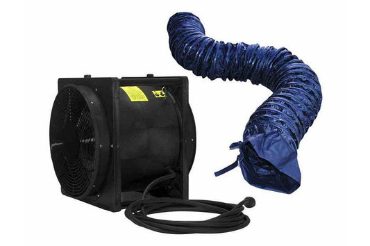 Electric Explosion Proof 16" Blower Ventilator - 4450CFM- 220VAC - C1D1 - 30' Cord w/ Schuko Plug