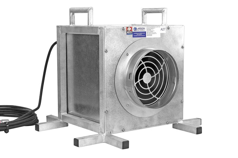 8" Explosion Proof Portable Inline Fan - C1D1/Group B - 850 CFM - Aluminum/Galvanized Frame - 15' Cord