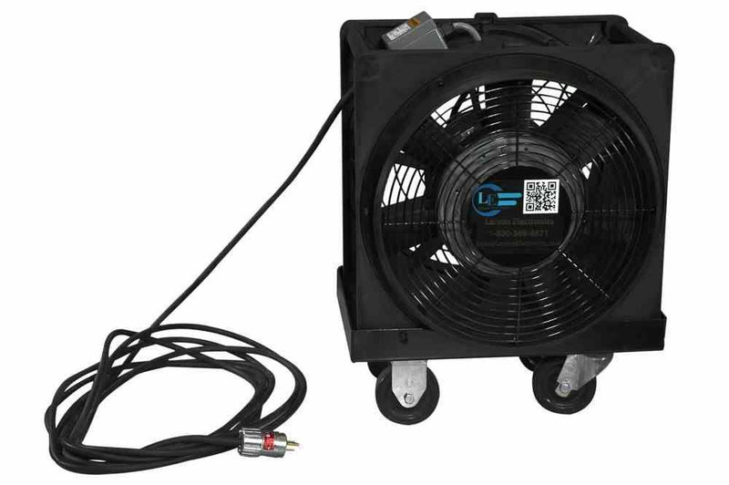 Electric Explosion Proof Box Fan Blower Cart - 3200 CFM - Locking Casters - 25' Cord - 500' Duct