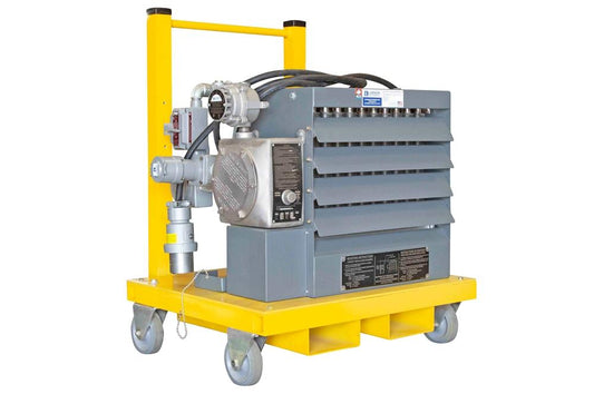 20000W Explosion Proof Heater - Fan Forced Heater - 480V 3PH - Skid/Cart Mount - 75' 10/4 SOOW Cord w/ UL 1686 Explosion Proof Plug