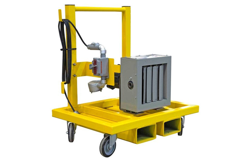 Explosion Proof Mobile Horizontal Fan Forced Steam Heater - 120V - On/Off Switch, 12' Cord - Cart Mount