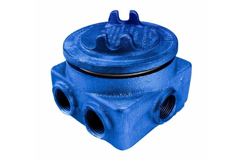 Blue Explosion Proof Junction Box with Six 3/4-inch Hubs