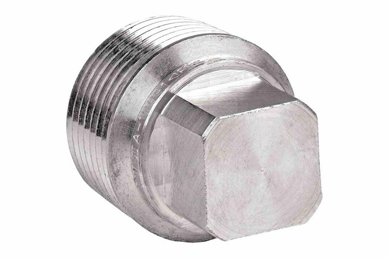 2.5'' NPT Threaded Closed Aluminum Conduit Plug for Explosion Proof Junction Boxes - External Square Head