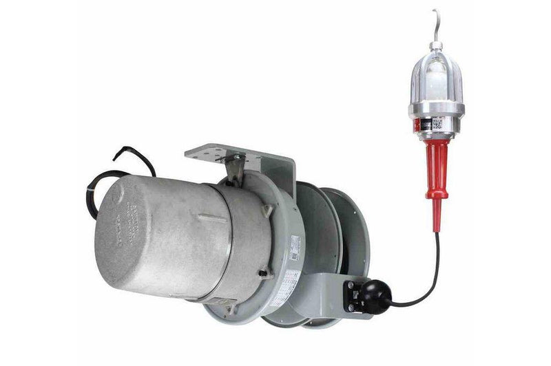 Explosion Proof Hand Lamp with Cord Reel - 100/60 Watt - 120V AC - 50 Foot SOOW Cord - Class 1 & 2