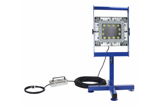 Larson 150 Watt LED Explosion Proof Light - Base Stand Mount 120-277V Stepped Down to 24V - 50' Cord