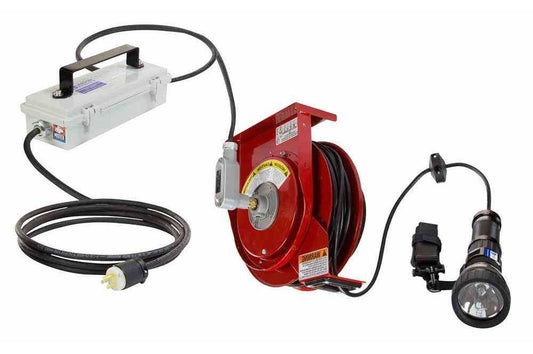 20W HID Explosion Proof Search Light - C1D1 & C2D1 - 120-277VAC Stepped Down to 12V DC - 50' SOOW