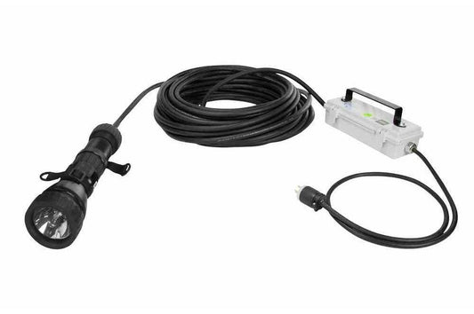 20W HID Explosion Proof Search Light - C1D1 & C2D1 - 120-277VAC Stepped Down to 24V DC - 100' SOOW