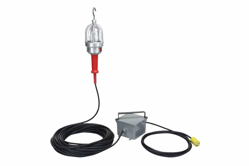 Explosion Proof Drop Light (Hand Lamp) with inline transformer - 220VAC to 24VAC OR 24VDC - 25' Cord