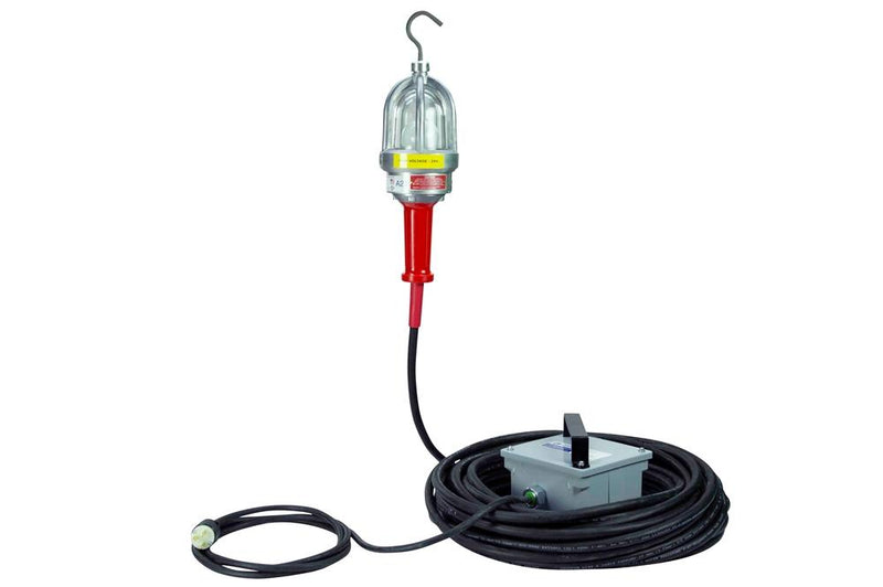 Explosion Proof Drop Light (Hand Lamp) with inline transformer - 230VAC to 24VAC OR 24VDC