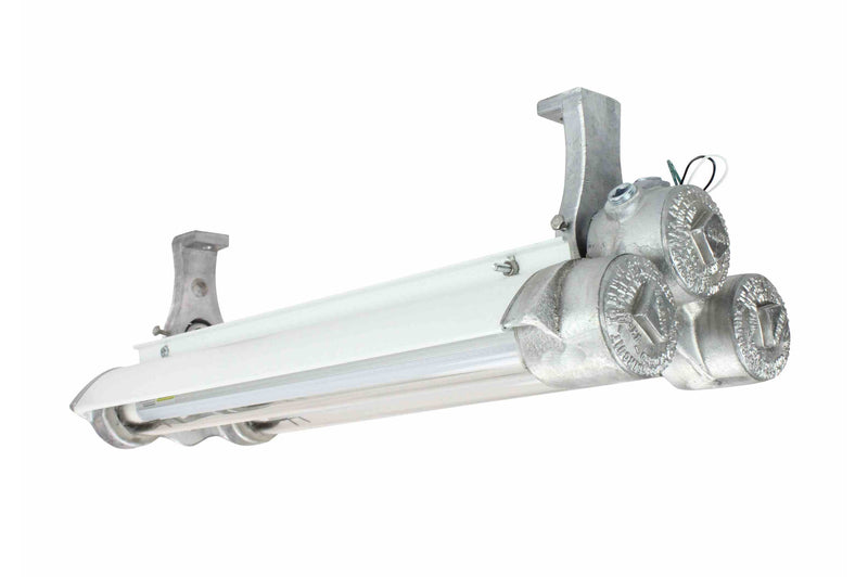 Larson Explosion Proof Paint Spray Booth LED Light - 2 Foot 2 Lamp Fixture - Class 1, Div. 1 - Low Voltage