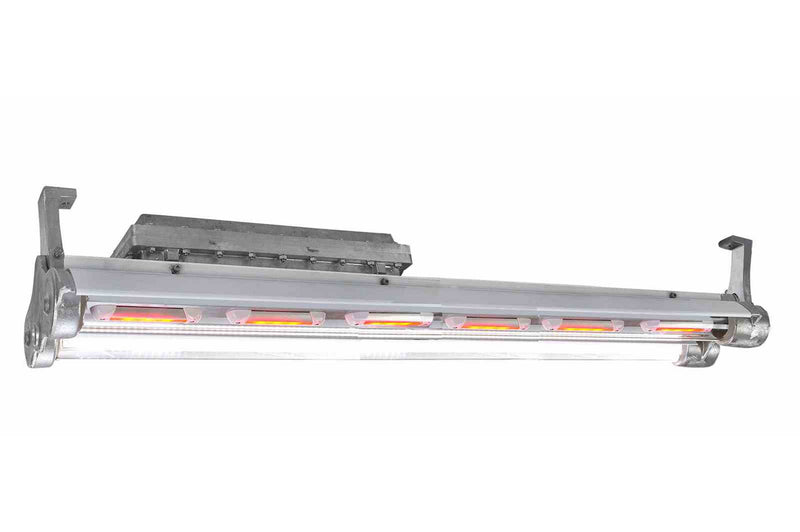 Larson Explosion Proof LED Lighting - Visible/Red Combination - 4ft 2-Lamp - Class 1, Div. 1 - Blackout