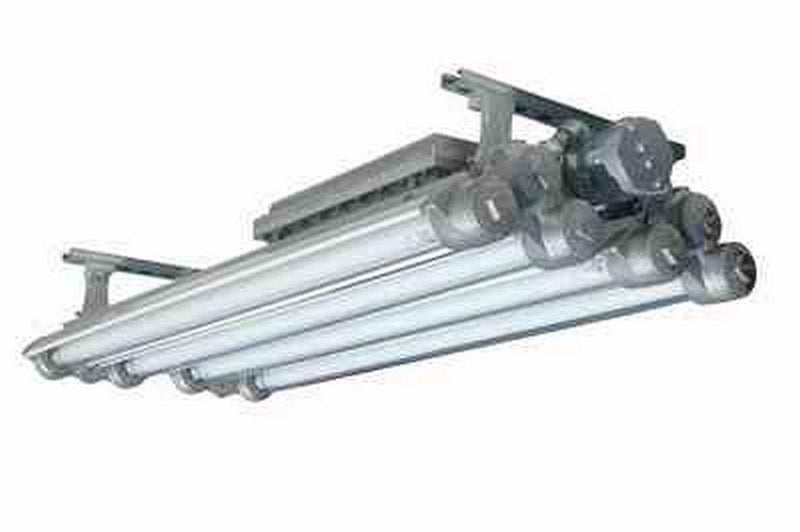 220V Explosion Proof Fluorescent Lights for Paint Booths - 4 foot - 4 lamp