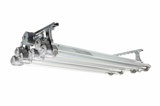 112W Explosion Proof LED Light for Paint Spray Booth - C1&2D1 - 4' 4 Lamp - T6 Temp - 0-10V Dimming - 100' 12/5 SOOW Cord