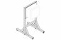 4' Portable Explosion Proof Enclosure Stand for EPL-AEB-16.16.8 Series - Two Legs, Foot Pads - Aluminum