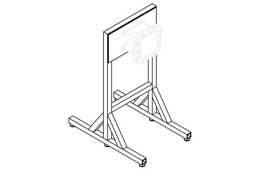 4' Portable Explosion Proof Enclosure Stand for EPL-AEB-8.8.4 Series - Two Legs, Foot Pads - Aluminum