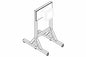 4' Portable Explosion Proof Enclosure Stand for EPL-AEB-8.8.4 Series - Two Legs, Foot Pads - Aluminum