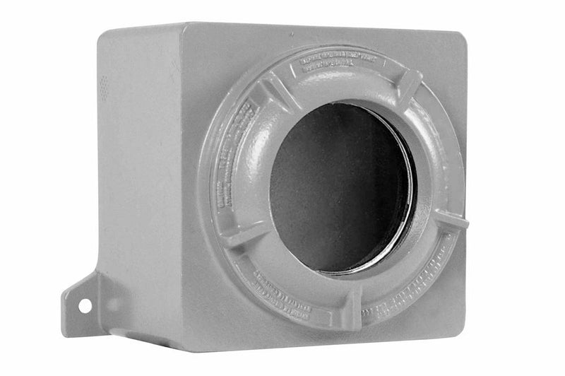 Explosion Proof Device Box Instrument Enclosure - Class I, II, III - ATEX/IECEX - 7.75" Viewing Window - (9) Hubs