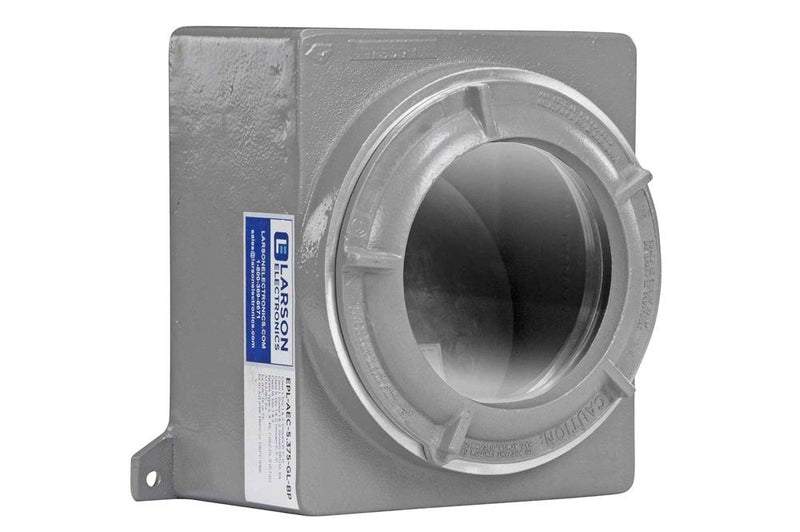 Explosion Proof Device Box Instrument Enclosure w/ Back Plate - Class I, II, III - ATEX/IECEX - 7.75" Lens - (2) Hubs