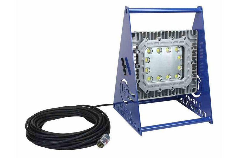 Portable Explosion Proof LED Light - Non-Spark Aluminum Base - 200ft Cord Single 150 Watt Led Light